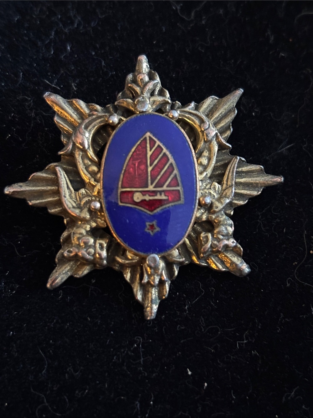 Vintage eight point brooch